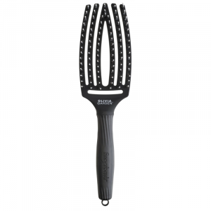 Brosse démêlante Olivia Garden noir – brosse anti-nœuds démêlage doux cheveux secs ou mouillés